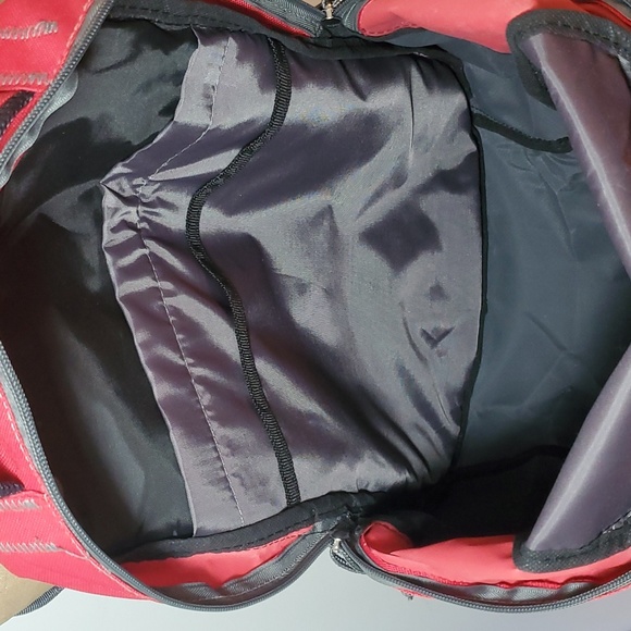 Bronze Olympian Backpack Red Grey Quality NWOT Multi Pocket Laptop water bottle - Picture 7 of 11